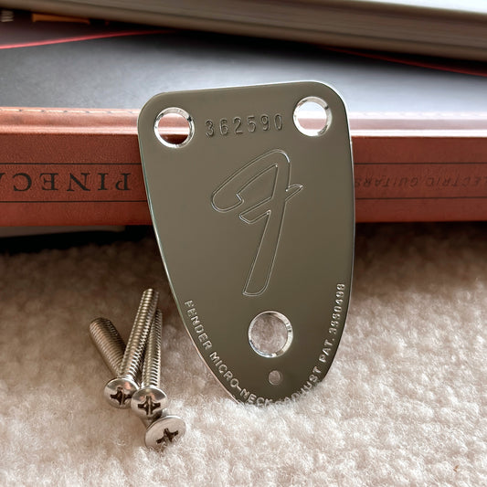 70's 3 Bolt "F" Neck Plate (Optional Serial Number)