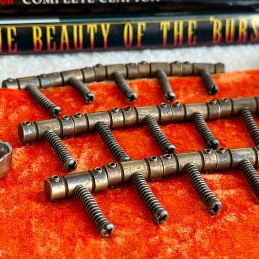 Vintage Telecaster Saddles Relic Compensated Telecaster Saddles Brass Tele Saddles Relic Aged Telecaster Bridge