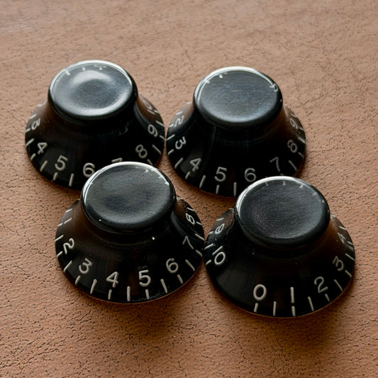 Vintage Bell / Top Hat Knobs (Black)