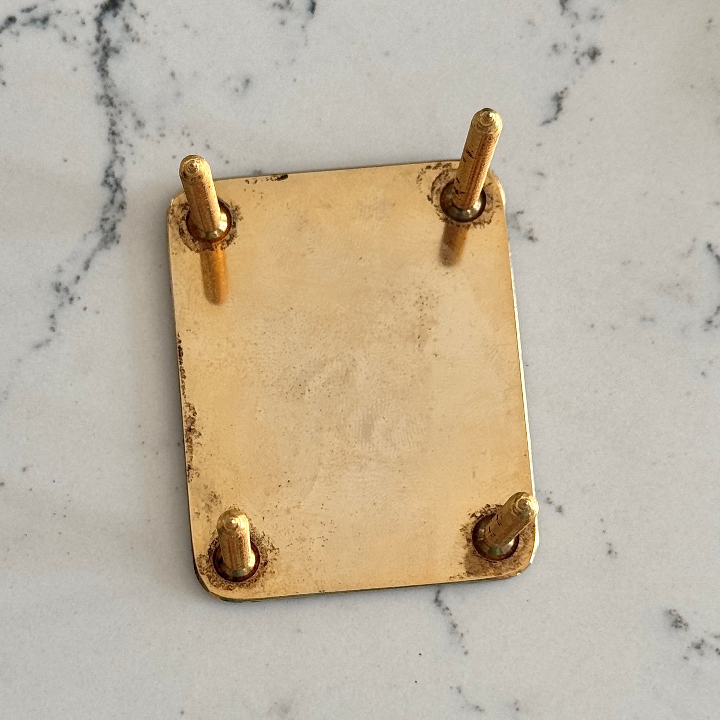 Heavy Aged Worn Gold 1959 Neck Plate #34346