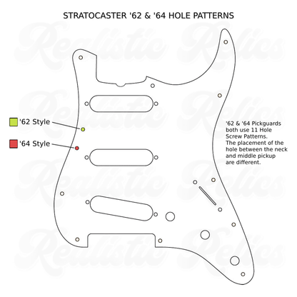 Tortoise Shell Strat Pickguard '62 Style • Standard