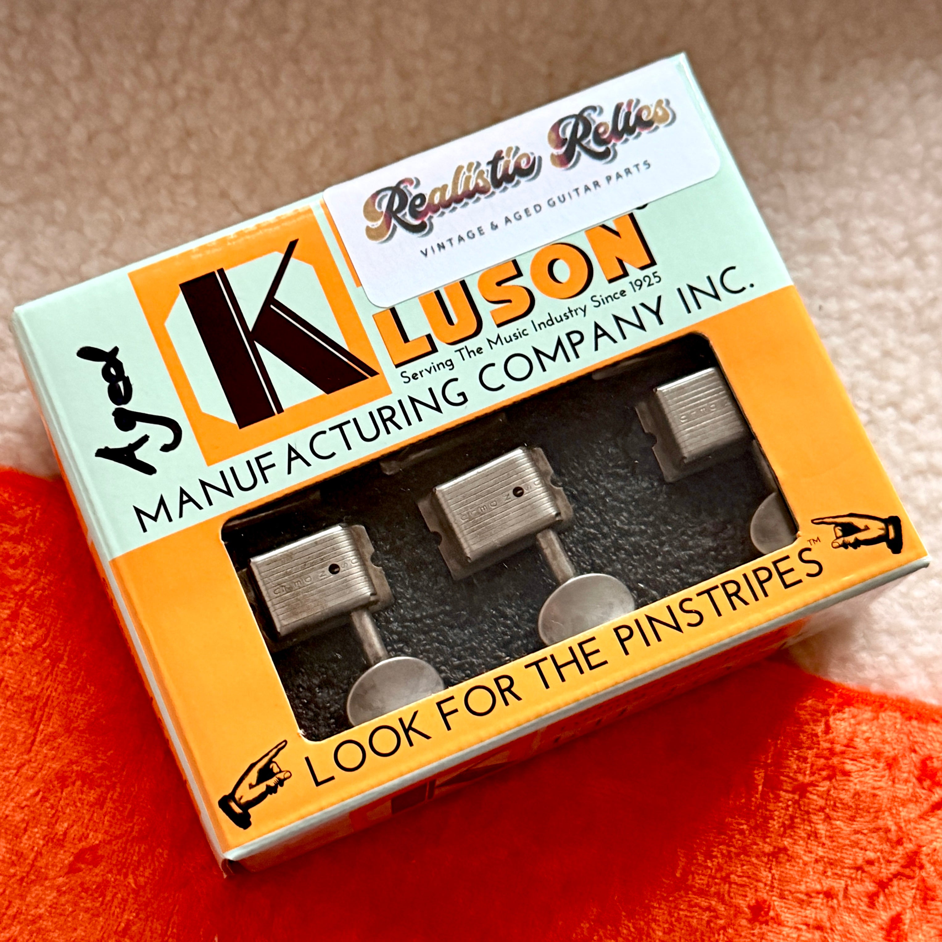 Kluson® Deluxe Single Line Tuner Set • Fender Style – Realistic Relics