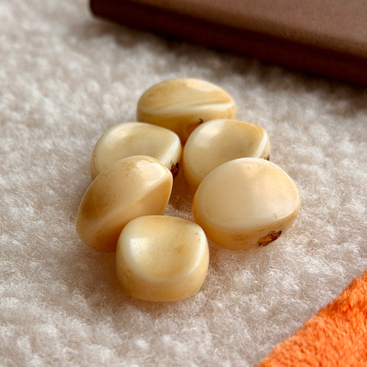 Kluson® Butterbean Button in Vintage White