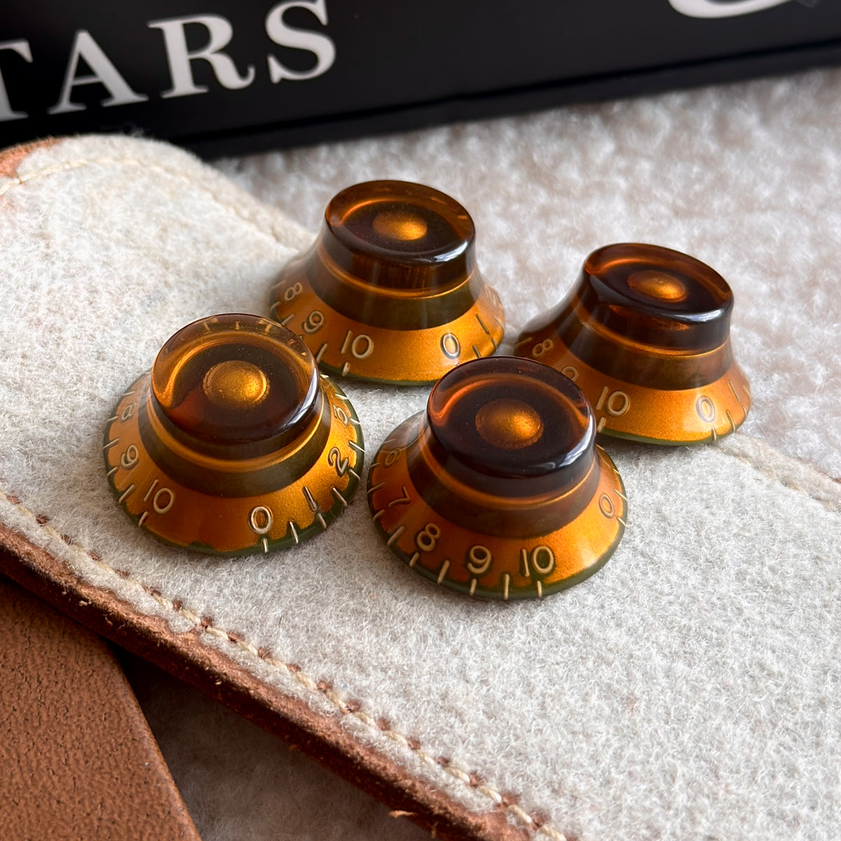 Vintage Bell Knobs (Amber)