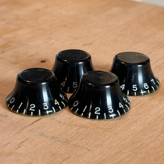 Vintage Bell / Top Hat Knobs (Black)