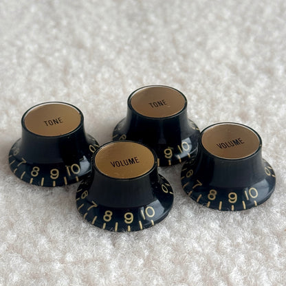 Burst • 1960 Reflector Knobs Black/Gold (CAB)