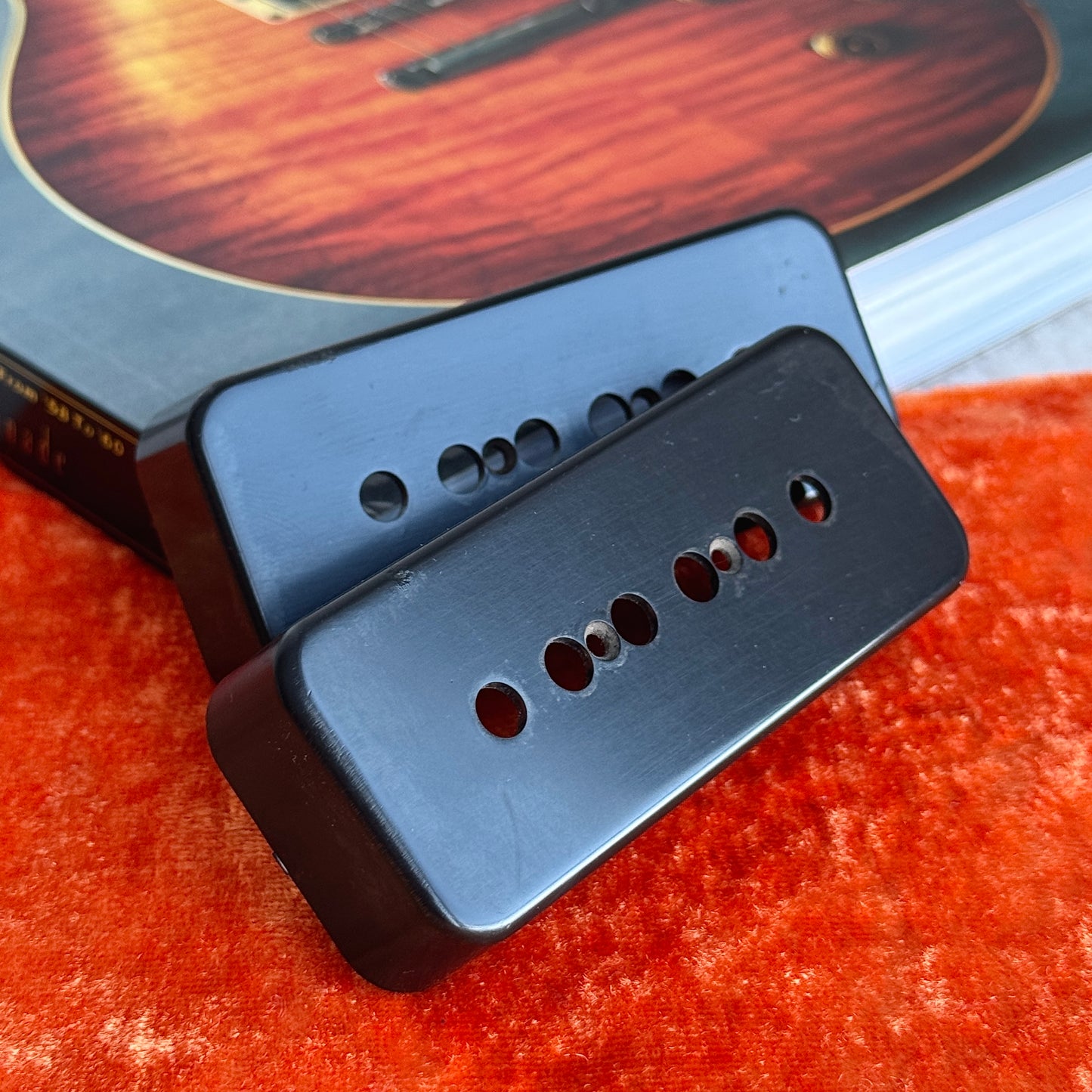 Burst • Butyrate P90 Pickup Covers Black