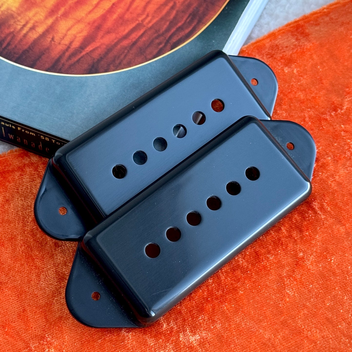 Burst • Butyrate P90 DogEar Pickup Covers Black