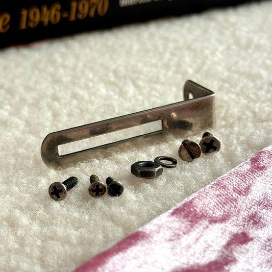Burst • 1959 Nickel Pickguard Bracket & ALL Screws