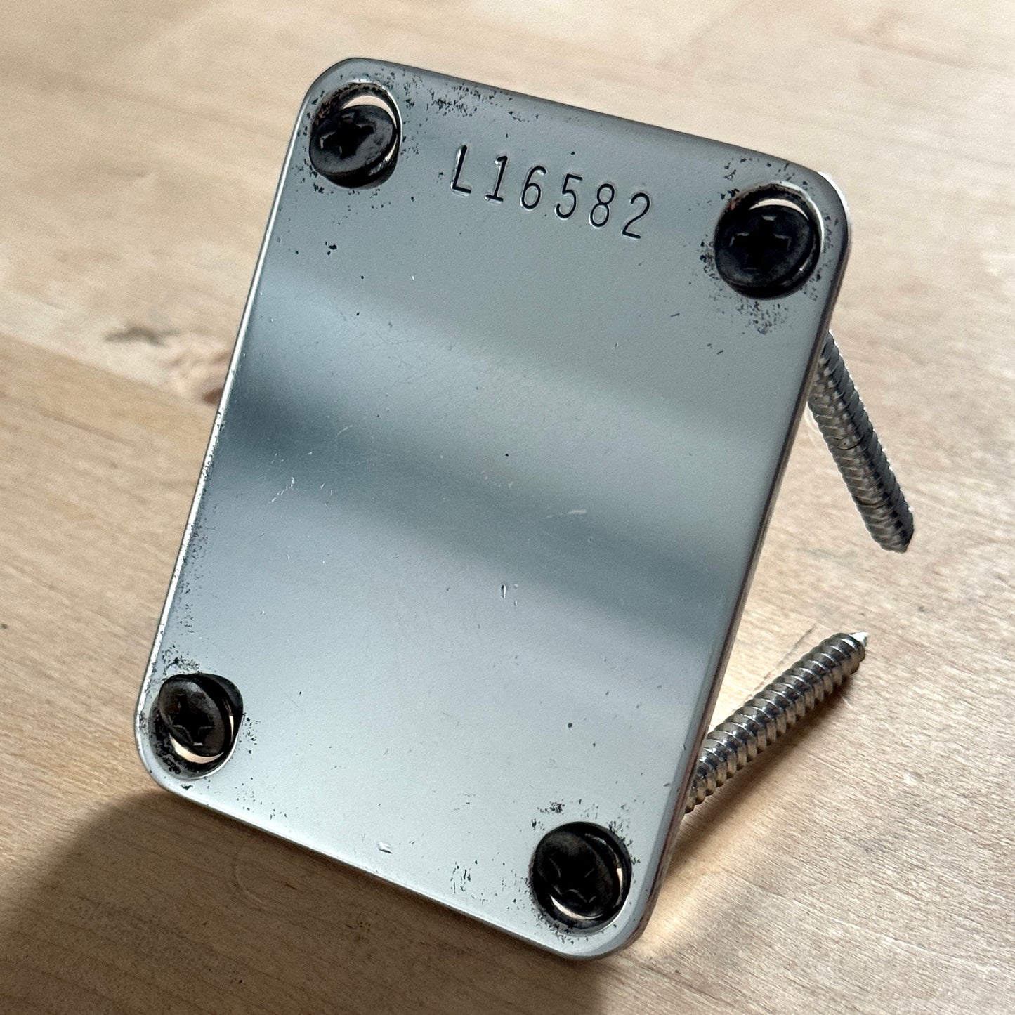 Pre-CBS Neck Plate in Chrome (Optional Serial Number)