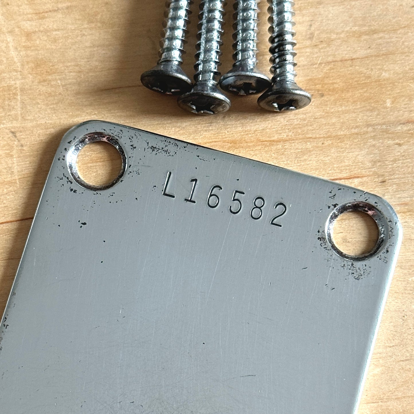 Pre-CBS Neck Plate in Chrome (Optional Serial Number)