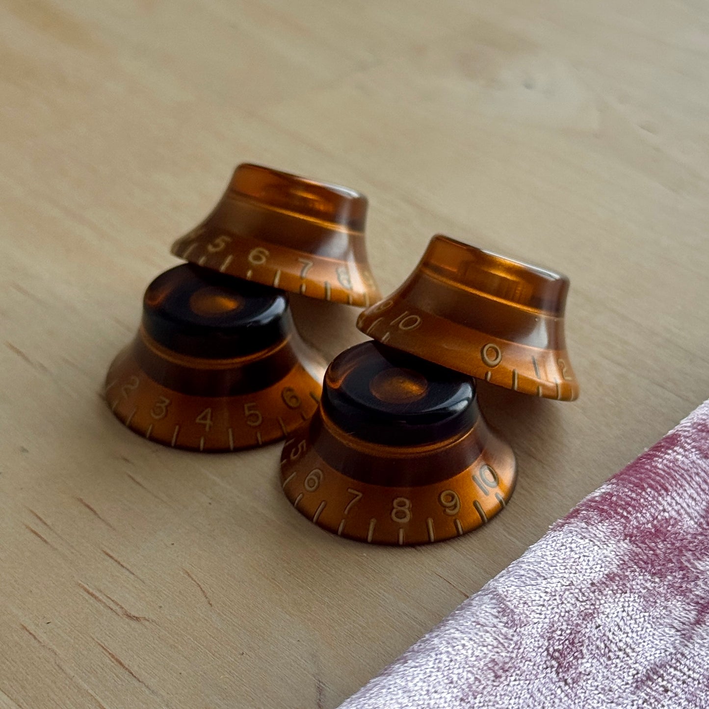 Vintage Bell Knobs (Amber)