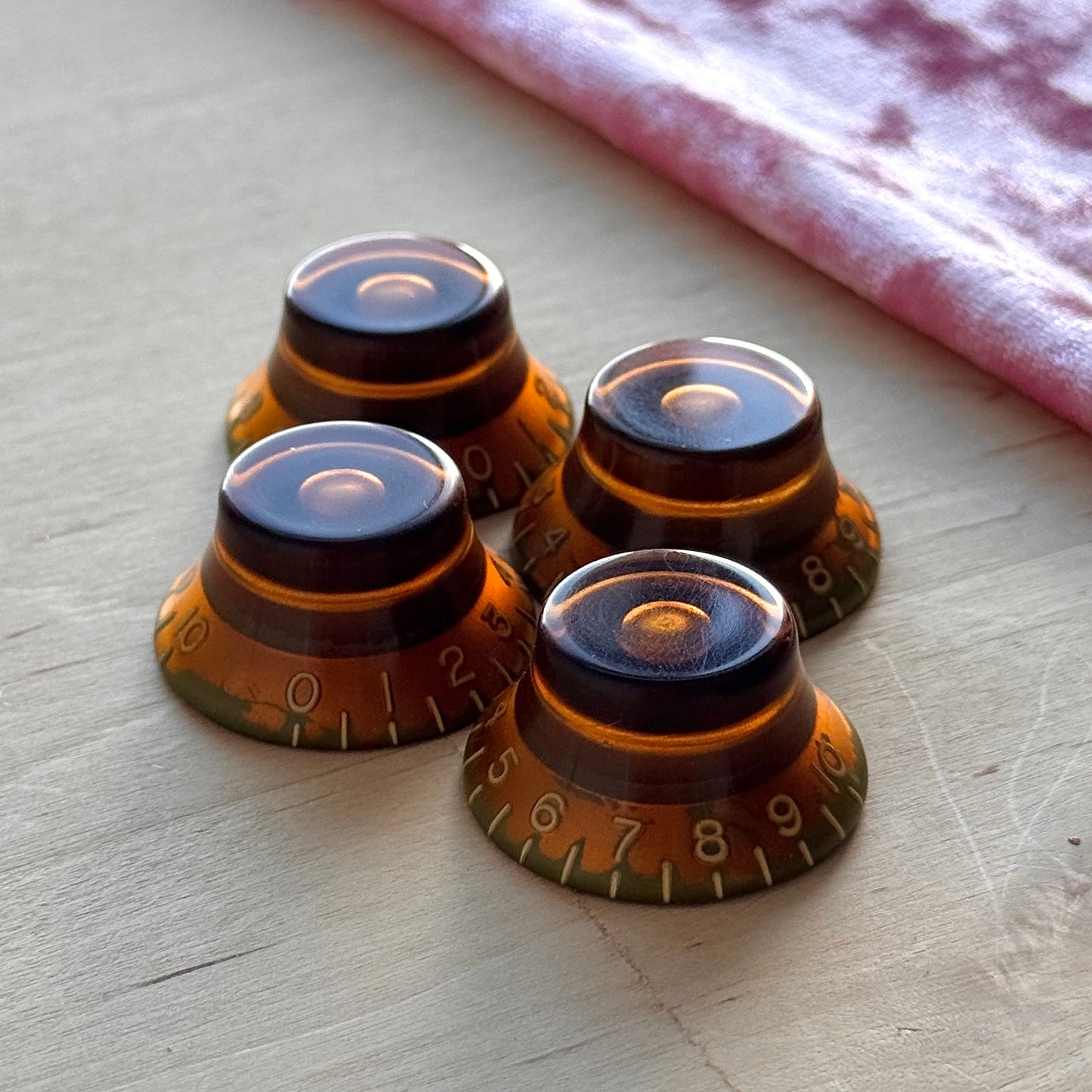 Vintage Bell Knobs (Amber)