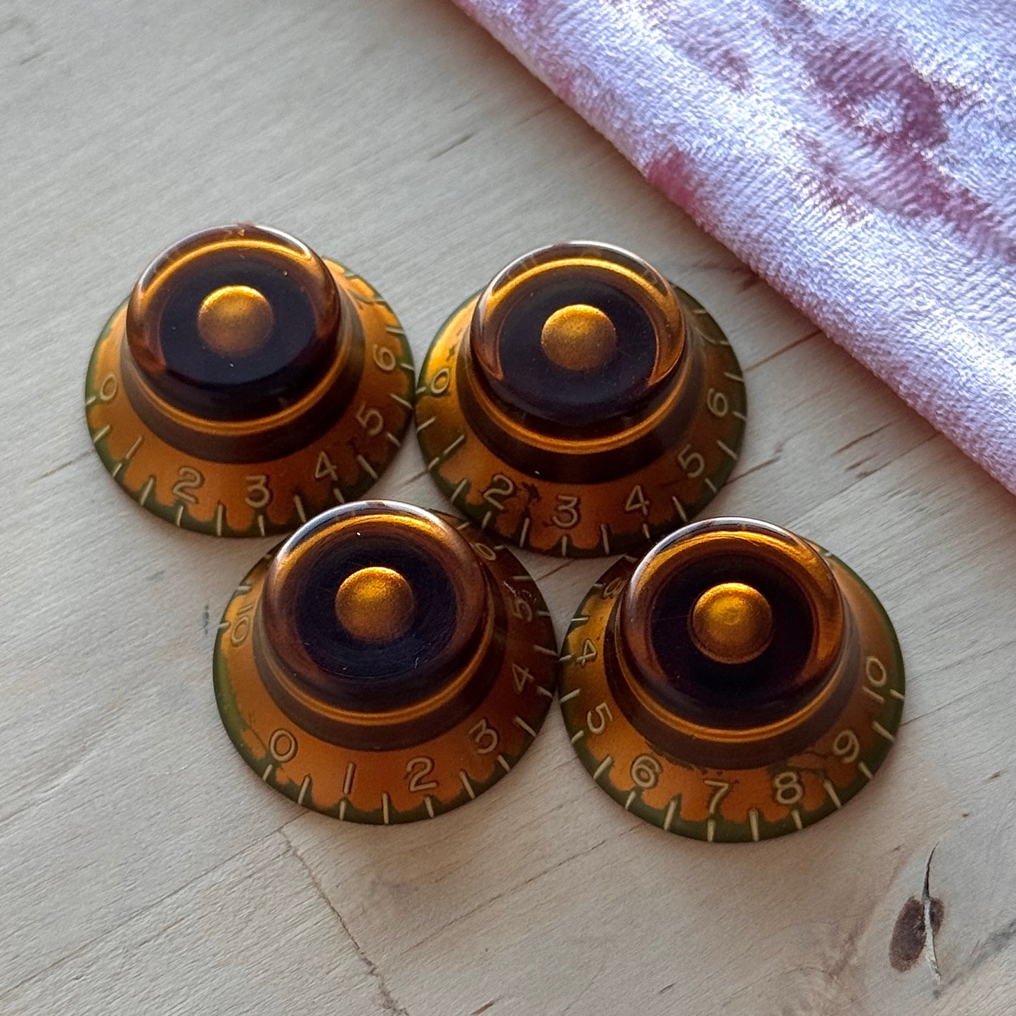 Vintage Bell Knobs (Amber)