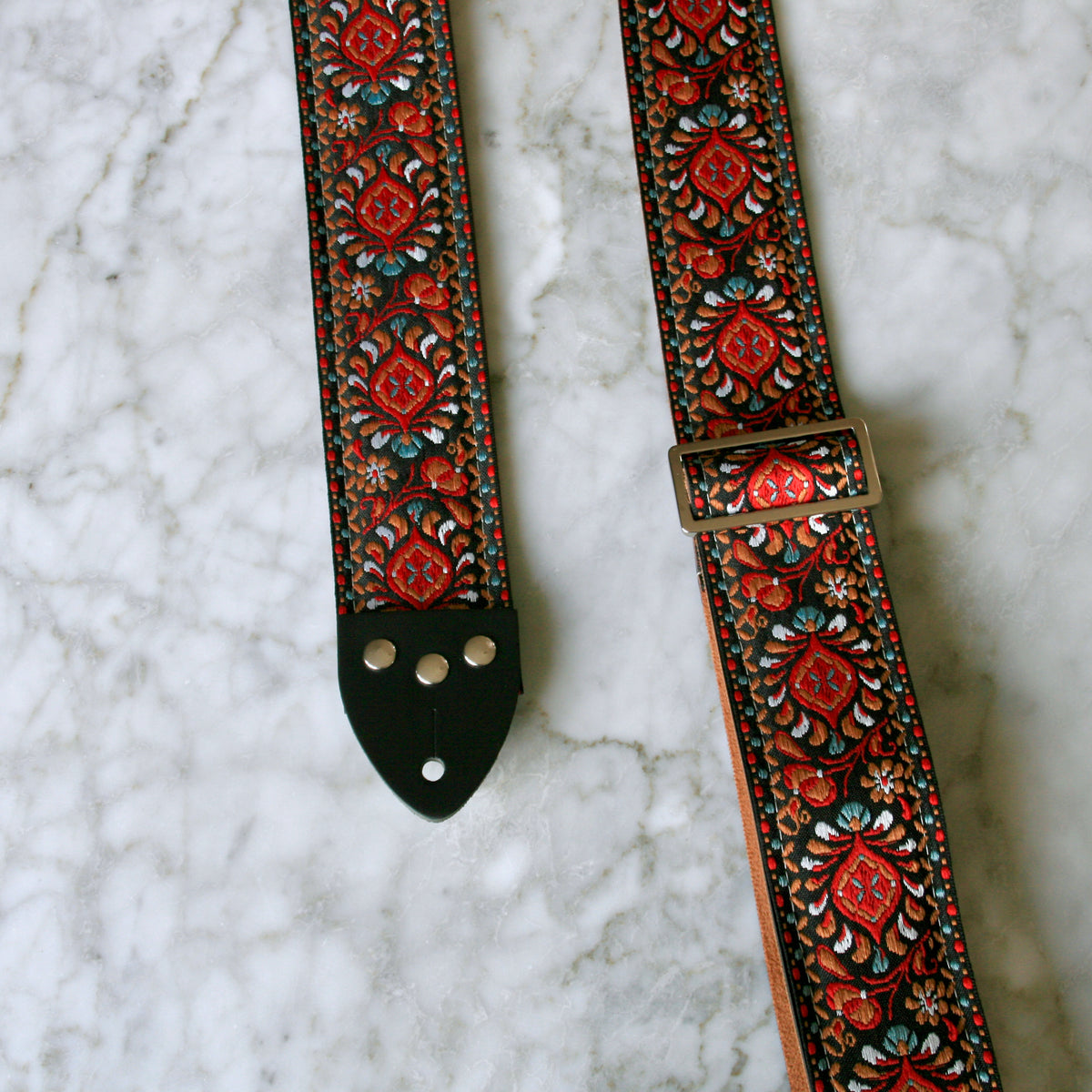 Ruby 'Peacock' Guitar/Bass Hippie Strap — official supplier photo 2